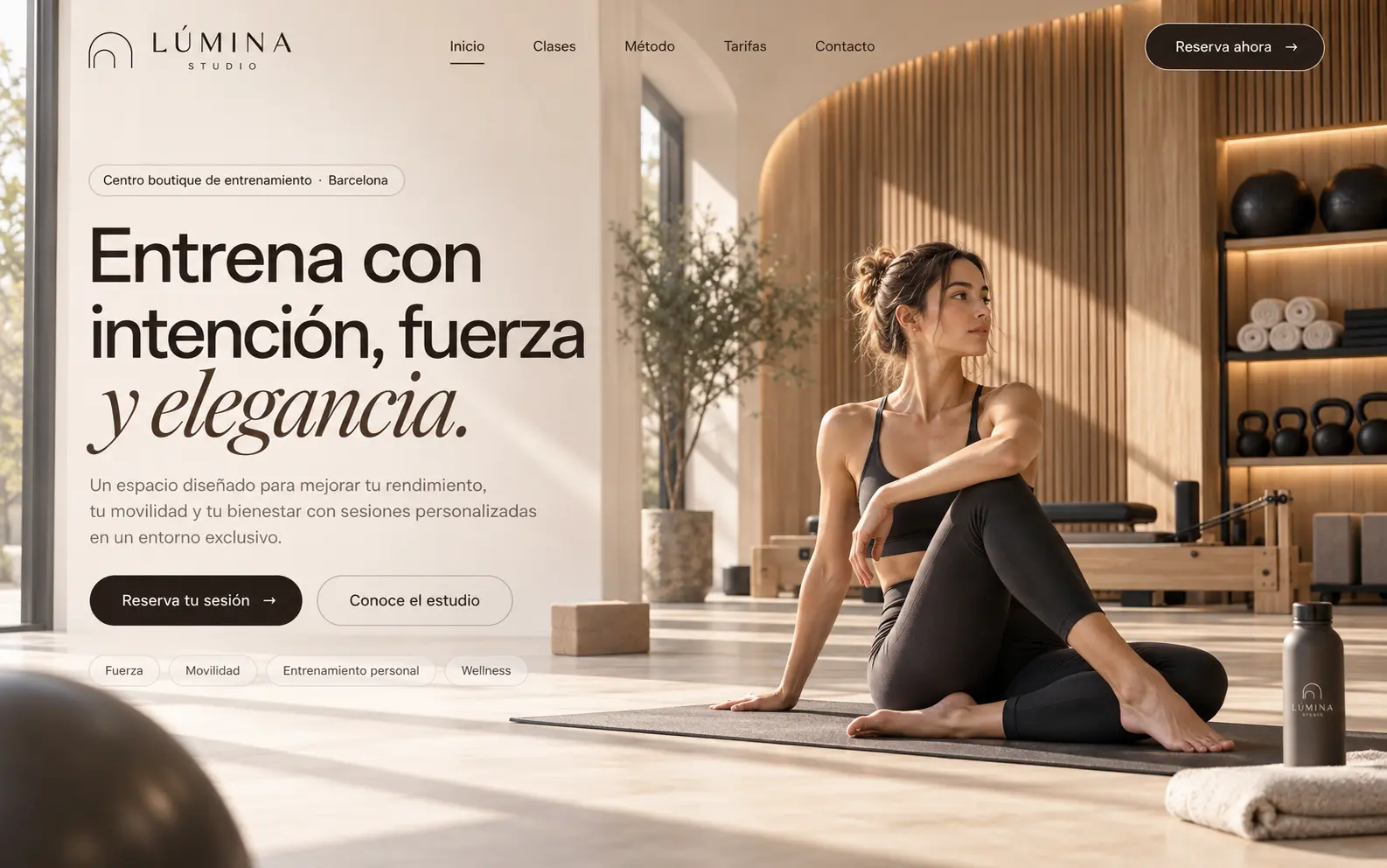 Diseño web para centro boutique de entrenamiento personal y wellness en Barcelona | Jesusmora.es