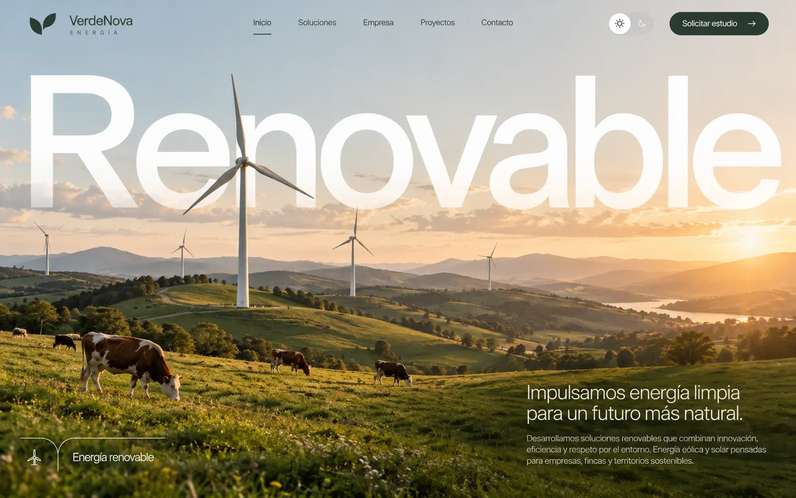 Diseño web para empresa de energía renovable eólica y solar | Jesusmora.es