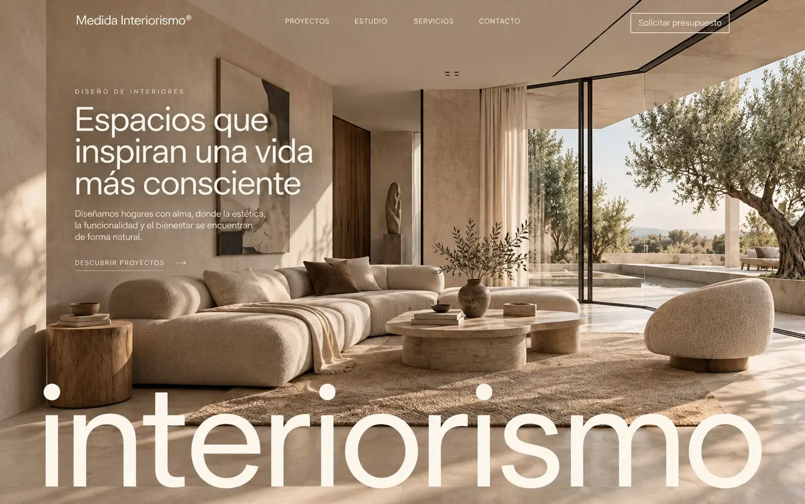 Diseño web para estudio de interiorismo de estilo sereno y mediterráneo | Jesusmora.es